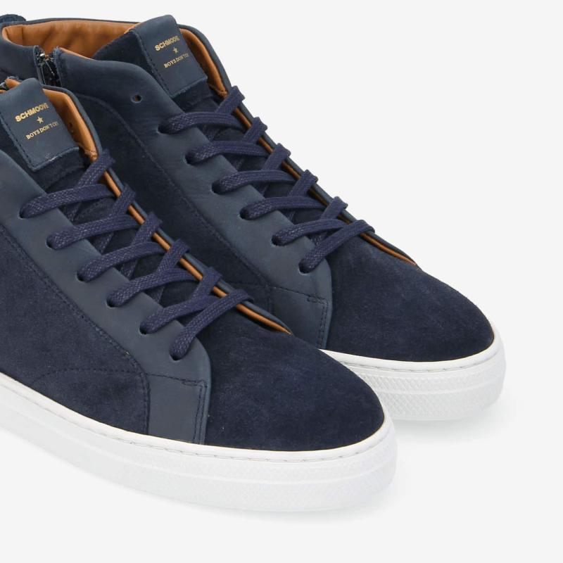 SPARK MID ZIP - SUEDE/BRONX -  BLEU